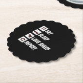 Eat sleep love sheep repeat Funny Quotes Gift Untersetzer (angewinkelt)