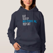 Eat, Sleep, Mantrailing - Add Your Dog's Hoddie Hoodie (Vorderseite)