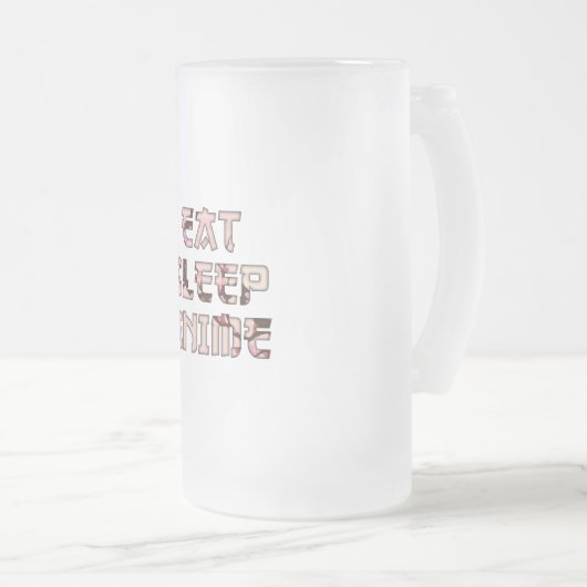 Eat Sleep Mattglas Bierglas (VorderseiteRechts)