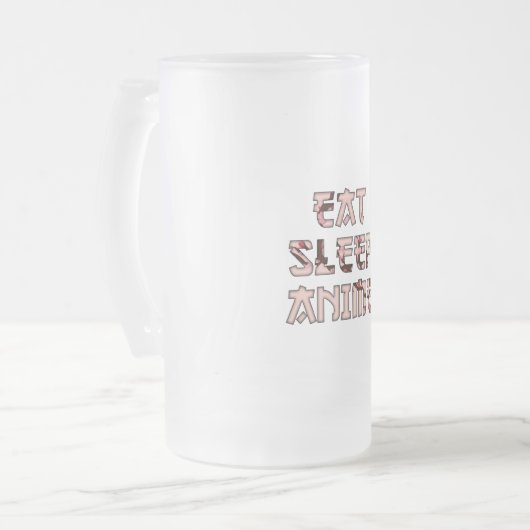 Eat Sleep Mattglas Bierglas (Vorderseite Links)