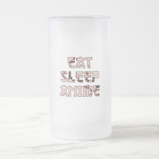 Eat Sleep Mattglas Bierglas (Mittel)