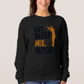 Eat Sleep Mix Repeat Bartender Mixologist Barmann  Sweatshirt (Vorderseite)