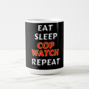 "EAT, SLEEP..." Morphing Kaffee Tasse