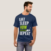 Eat Sleep Mow Repeat Landscaper Grass Cutting T-Shirt (Vorne ganz)