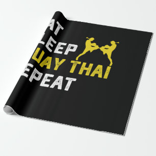 Eat Sleep Muay Thai Repeat Gift Geschenkpapier
