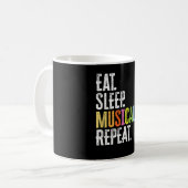 Eat Sleep Musicals wiederholen Kaffeetasse (Vorderseite Links)