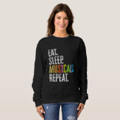 Eat Sleep Musicals wiederholen Sweatshirt (Vorne ganz)
