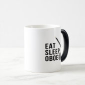 Eat Sleep Oboe Wiederholung Oboist Funny Funny Verwandlungstasse (VorderseiteRechts)