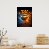 Eat Sleep Oldtimer Autos Poster (Küche)