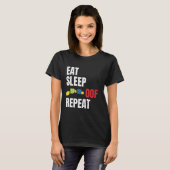 Eat Sleep Oof Repeat Funny Me Gamers Gift Idea T-Shirt (Vorne ganz)