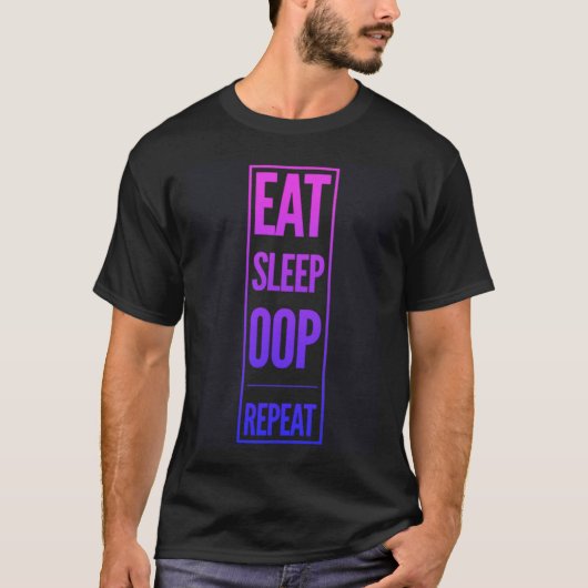 Eat Sleep Oop Repeat Aesthetic Meme Saying Streetw T-Shirt (Vorderseite)