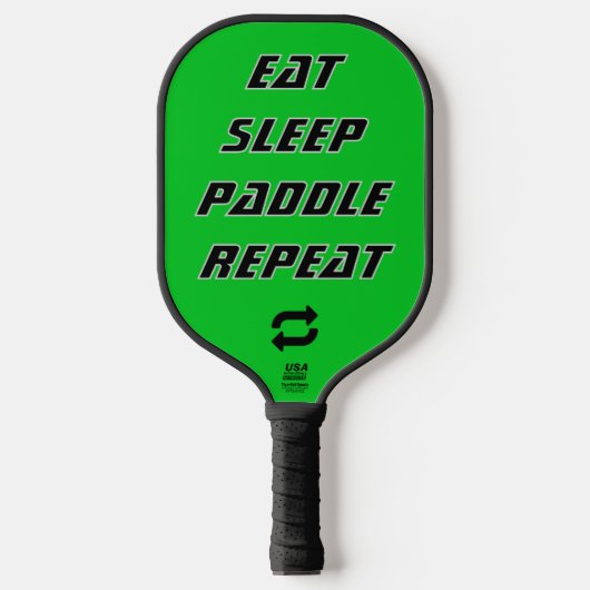 Eat Sleep Paddle Repeat - Customizable Pickleball (Vorderseite)