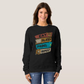 Eat Sleep Padel Repeat Retro For Padel Tennis Fans Sweatshirt (Vorne ganz)