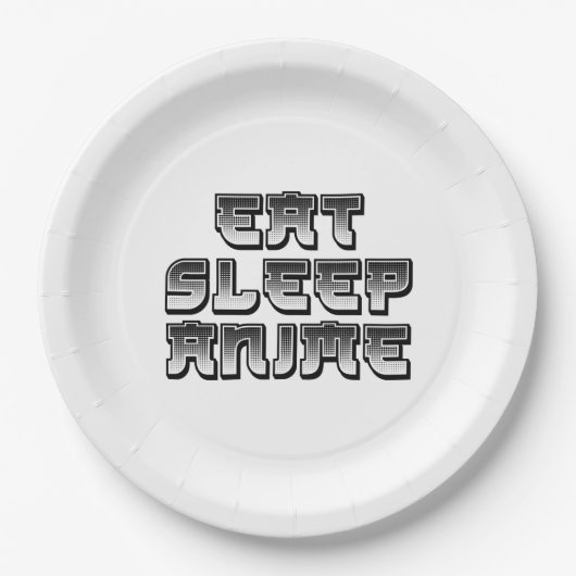 Eat Sleep Pappteller (Vorderseite)