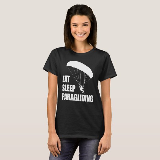 Eat Sleep Paragliding Repeat Men Paraglider Adven T-Shirt (Vorne ganz)