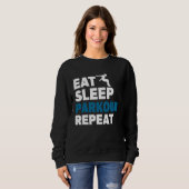 Eat Sleep Parkour Repeat Free Running Jump Trainin Sweatshirt (Vorne ganz)