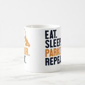 Eat Sleep Parkour Repeat Training Wall Run Traceur Kaffeetasse (Mittel)