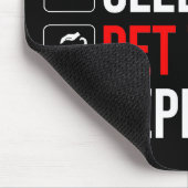 Eat. Sleep. Pet The Cat. Repeat Mousepad (Ecke)