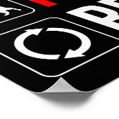 Eat. Sleep. Pet The Cat. Repeat Poster (Ecke)