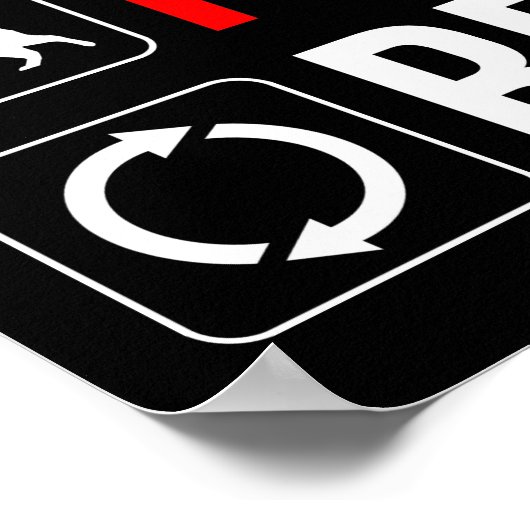 Eat. Sleep. Pet The Cat. Repeat Poster (Ecke)