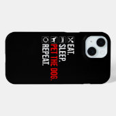 Eat. Sleep. Pet The Dog. Repeat Case-Mate iPhone Hülle (Rückseite (Horizontal))