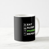Eat Sleep Pharmacy Wiederholung Pharmakokinetik Kaffeetasse (VorderseiteRechts)
