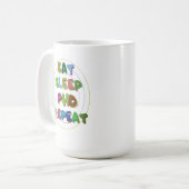 Eat Sleep PHD Repeat Kaffeetasse (Vorderseite Links)