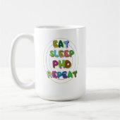 Eat Sleep PHD Repeat Kaffeetasse (Links)