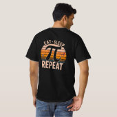 Eat Sleep Pi Repeat T-Shirt – Math Lover Tee – Pi  (Schwarz voll)
