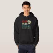 Eat Sleep Pickleball Repeat  Retro vintage Hoodie (Vorne ganz)