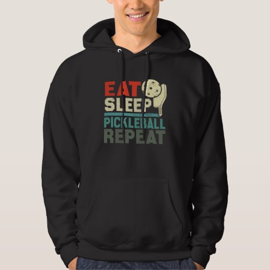 Eat Sleep Pickleball Repeat  Retro vintage Hoodie (Vorderseite)