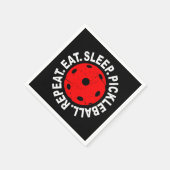 Eat Sleep Pickleball Wiederholen als Vintages Pick Serviette (Ecke)