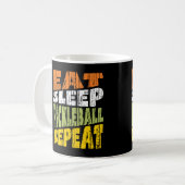 Eat Sleep Pickleball wiederholen Kaffeetasse (Vorderseite Links)