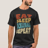 Eat Sleep Pickleball wiederholen T-Shirt (Vorderseite)