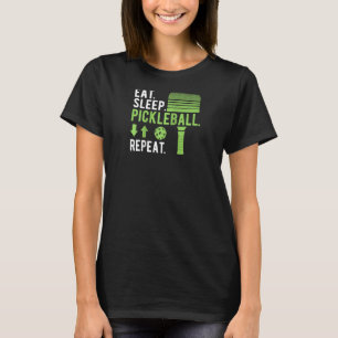 Eat Sleep Pickleball Wiederholung Funny Pickleball T-Shirt