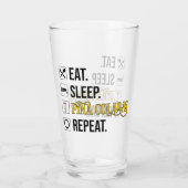 Eat. Sleep. Pina Coladas. Repeat.  Glas (Rückseite)