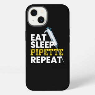 Eat Sleep Pipette Wiederholung der Mikrobiologie iPhone 13 Hülle