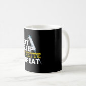 Eat Sleep Pipette Wiederholung Mikrobiologie Kaffeetasse (VorderseiteRechts)