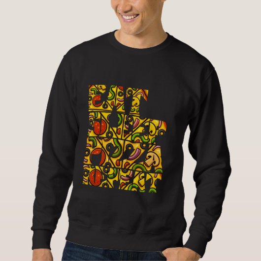 eat sleep pizza repeat sweatshirt (Vorderseite)