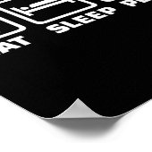 Eat sleep play ping pong  poster (Ecke)