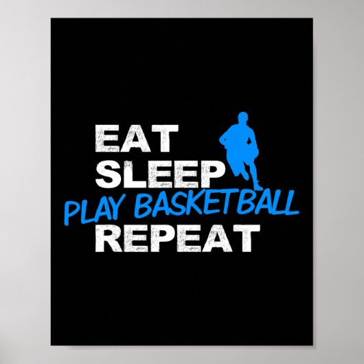 Eat Sleep Play Sketll Repeat  Poster (Vorne)