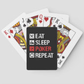 Eat sleep poker repeat word art  spielkarten (Rückseite)