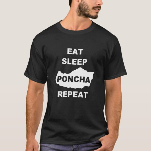 Eat Sleep Poncha Repeat Madeira Traditional Drink T-Shirt (Vorderseite)