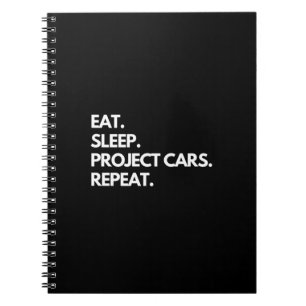 Eat Sleep Project Cars Wiederholung Notizblock