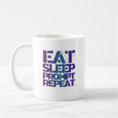 Eat, Sleep, PROMPT, Repeat - ESPRT1 Kaffeetasse (Links)