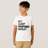 Eat Sleep Prophesy Wiederholung T-Shirt (Vorne ganz)