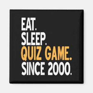 Eat Sleep Quiz Game Vintag Gamer Life Seit 2000 Magnet