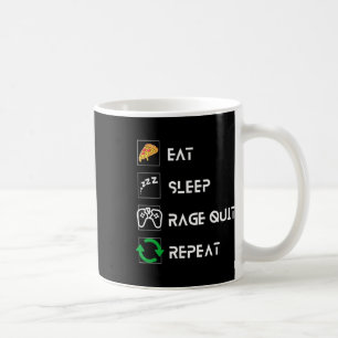 Eat Sleep Rage Quit Repeat - Funny Gamer Lifestyle Kaffeetasse