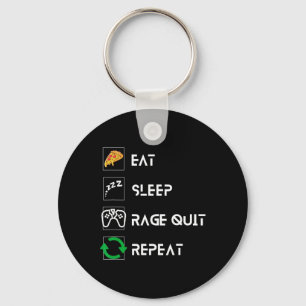 Eat Sleep Rage Quit Repeat - Funny Gamer Lifestyle Schlüsselanhänger