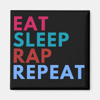 Eat Sleep Rap Wiederholen Schwarzen Hintergrund Ma